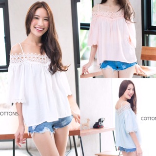 Pastel V Lace Top