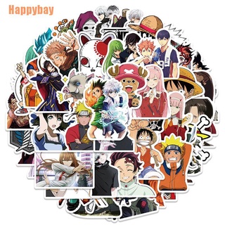 (Happybay) สติกเกอร์ ลายการ์ตูนอนิเมะกราฟฟิติ สําหรับตกแต่งแล็ปท็อป สเก็ตบอร์ด 50 ชิ้น