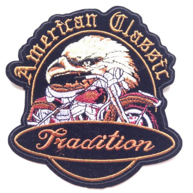 อาร์ม ตัวรีดติดเสื้อ ขนาด 4.2"x4.5" นิ้ว Harley Davidson American Classic Tradition Biker vest jacke