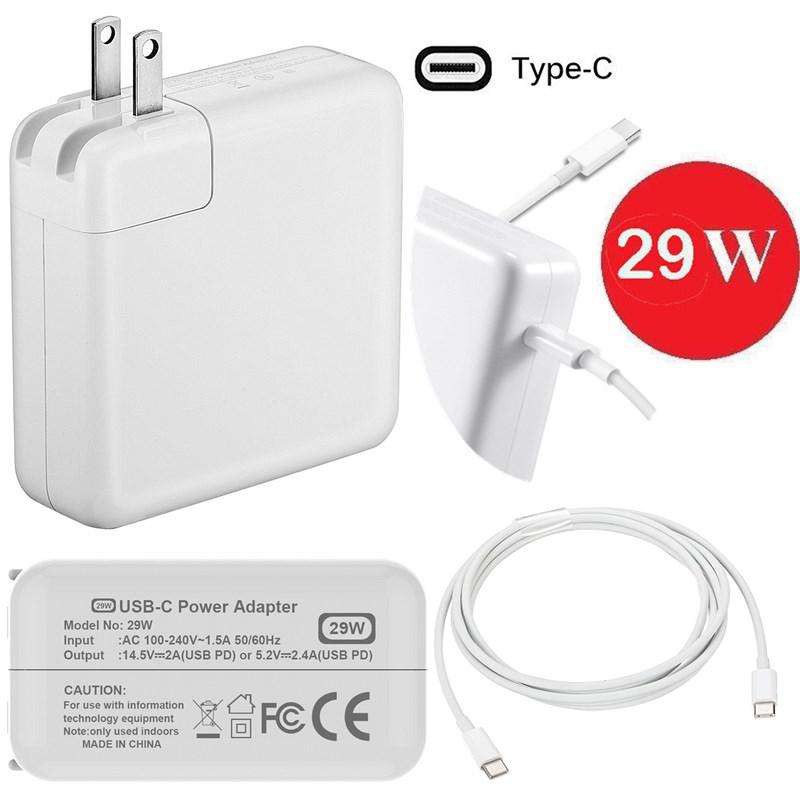 หัวชาร์จเร็วสำหรับ iPhone X และ iPhone 8 และ Macbook 12" USB-C (PD) Power Adapter ขนาด 29 วัตต์ Apple Fast Charge