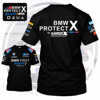 คอตต้อนคอกลมเสื้อยืด พิมพ์ลายรถแข่ง BMW Protect X British Touring Car Championship Motorsport ขนาดใหญ่ 4XL 5XLS-5XL