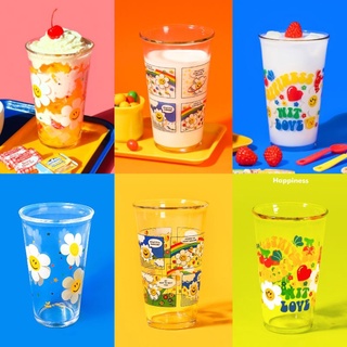 ( พร้อมส่ง ) Wiggle Wiggle x Glasslock Glass Cup 500ml แก้วน้ำ