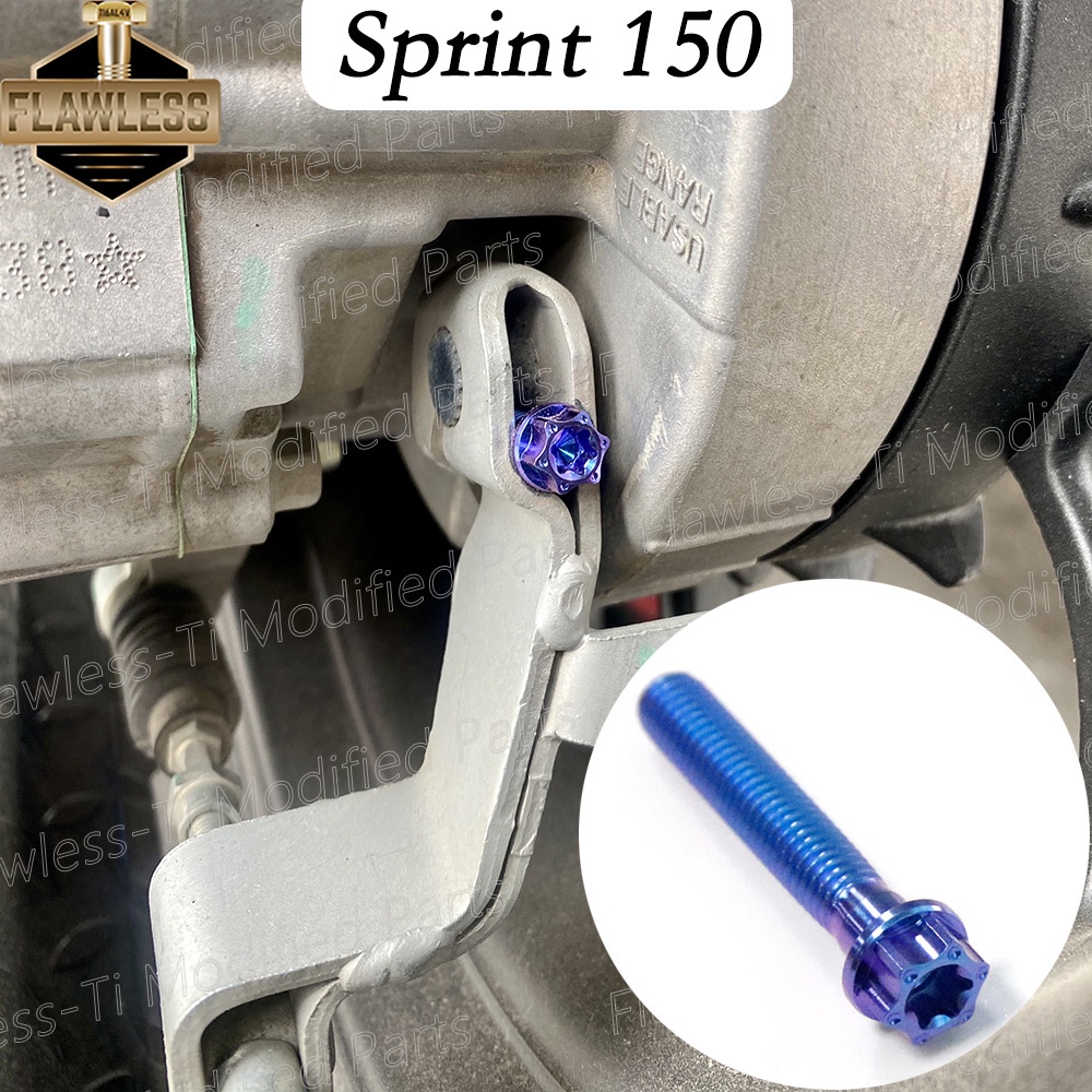 Brake System 162 บาท Flawless-ti Gr5 Vespa Sprint Primavera น็อตสลักเกลียวเบรกไทเทเนียมอัลลอย M6 150 Motorcycles