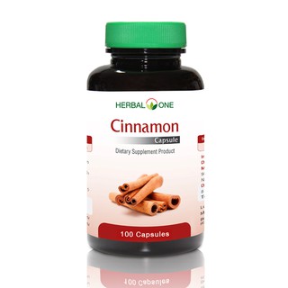 Herbal One Cinnamon อ้วยอันโอสถ ผงอบเชย ขนาด 100 แคปซูล