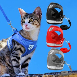 Cat Harness Walking Jacket Harness and Leash Pet Puppy Kitten Clothes Adjustable