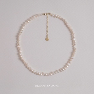 Bloomsnoon, Plain Lilic Necklace สร้อยมุกน้ำจืดแท้ (silver925)