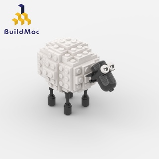 Buildmoc โมเดลตัวต่อ รูปแกะ Shaun the Sheep DIY ของเล่นสําหรับเด็ก