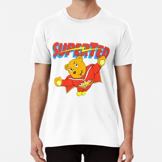 เสื้อยืดโอเวอร์ไซส์เสื้อยืด Superted Superted Super Ted ตุ๊กตาหมีเท็ดดี้ฮีโร่ Super Hero การ์ตูน Tee Hot แนวโน้มบุคลิกภา