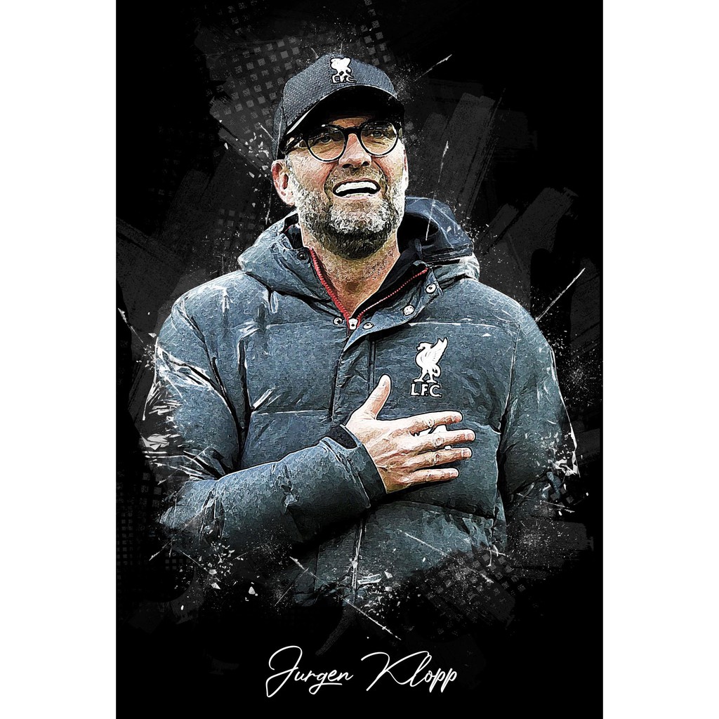 โปสเตอร์ เจอร์เก้น คล็อปป์ Jurgen Klopp Liverpool The Kop YNWA  Poster ตกแต่งผนัง ฟุตบอล ของขวัญ รูป