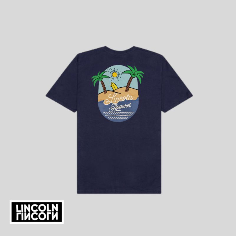 LINCOLN TSHIRT เสื้อยืด Lincoln Island/Unisex Navy