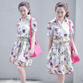 Sevy Flora Printed Mini Dress