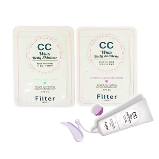 (ซองทดลอง) Filter Seoul ฟิตเตอร์โซล CC White Body Skintone SPF15 . ขนาด 2 g.&100 g.