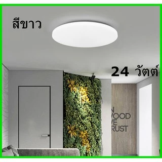 โคมไฟติดเพดานทรงกลม LED 24วัตต์36วัตต์ 48WไฟขนมปังLED ขาวบริสุทธิ์ แสงสีขาว สีวอร์มติดตั้งในห้องนอนการศึกษาระเบียง