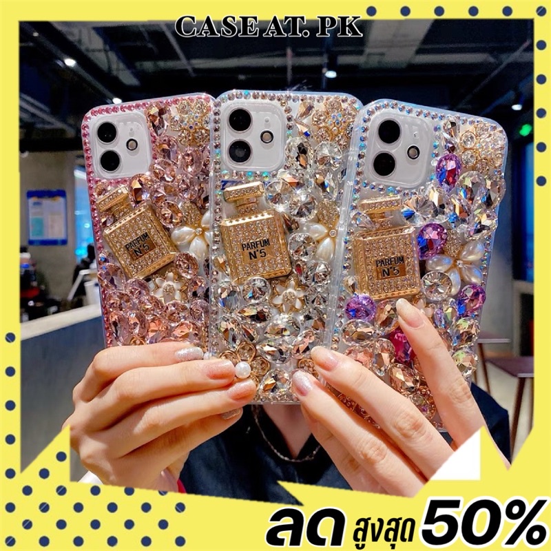 *ร้านไทย*เคสเพชร น้ำหอม handmade Case Samsung s21 ultra note20 note10 lite s20fe a52 iphone 12 pro m