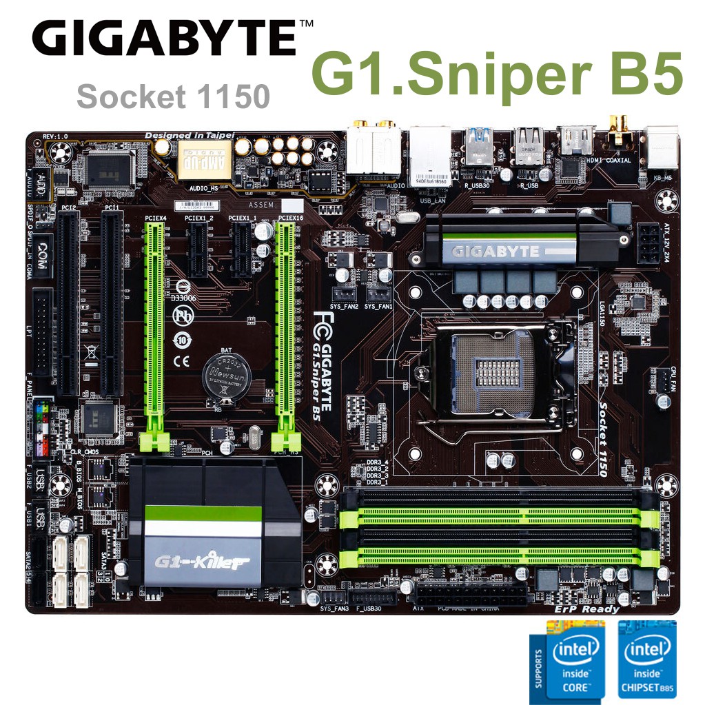 Mainboard INTEL GIGABYTE G1.Sniper B5 (Socket 1150) มือสอง พร้อมส่ง ส่งเร็วมาก !!! [[[แถมถ่านไบออส]]