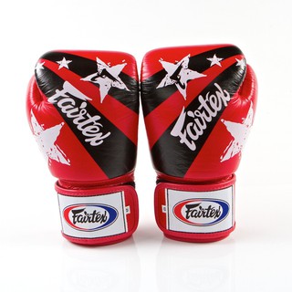 Fairtex แฟร์เท็กซ์ นวมชกมวย รุ่น BGV1 “Nation Prints” Collection สีแดง ไซส์ 8,10,12,14,16 ออนซ์