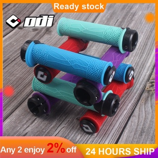 ODI mtb handlebar Grip ที่จับจักรยานที่จับยางกันลื่นที่จับจักรยานพร้อมแหวนล็อคอุปกรณ์ขี่จักรยานสำหรับจักรยานพับภูเขา