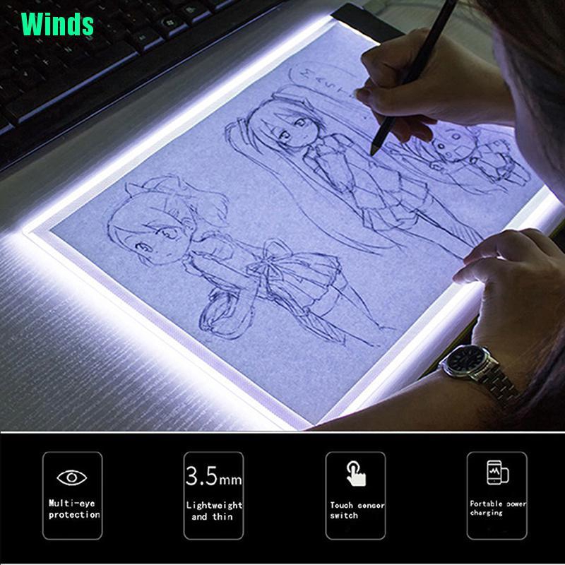 ( Winds ) A 5 Led Art ลายฉลุกล่องไฟ Usb สําหรับวาดภาพ