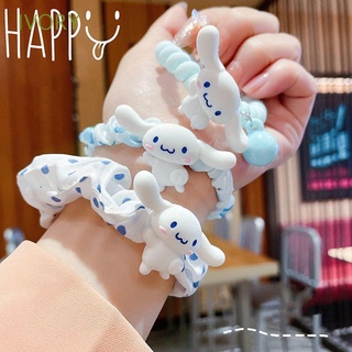 Ivory Kawaii Scrunchie ยางรัดผมหางม้า แบบนิ่ม ลายจุด ของขวัญ สําหรับผู้หญิง