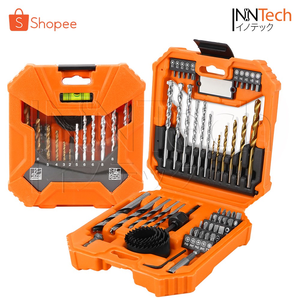 InnTech ชุดดอกสว่าน เจาะปูน / ไม้ / เหล็ก โฮลซอ 56 ชิ้น X-SERIES รุ่น CDB-56X ดอกสว่านเจาะปูน CDB-56