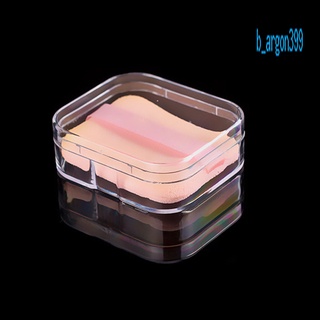 【AG】Portable Clear Storage Box Necklace Ring Organizer Rectangle Powder Puff Holder