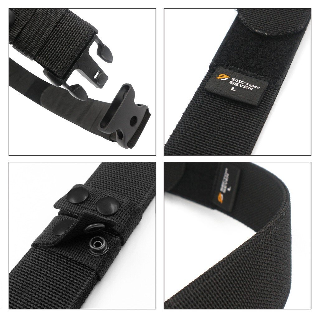 【SECTOR SEVEN】 เข็มขัดสนาม หัวดับเบิ้ลล็อค ล็อค 2 ชั้น Double-Lock สำหรับสาย Tactical รับน้ำหนักอุปกรณ์เสริมได้ดี