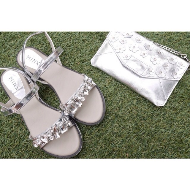 MINX Shoes Silver sandal size 40