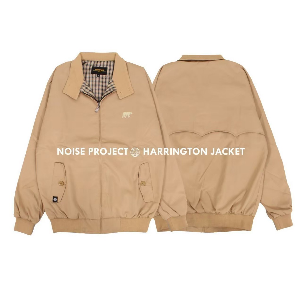 โครงการเสียงรบกวน - Harrington Jacket Harrington Canvas Jacket Bomber Jacket Casual Jacket Moca