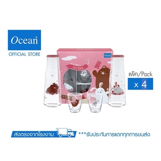 OCEAN ชุดเหยือกน้ำและแก้ว JELLY BEACH DUO SET (Pack of 4)