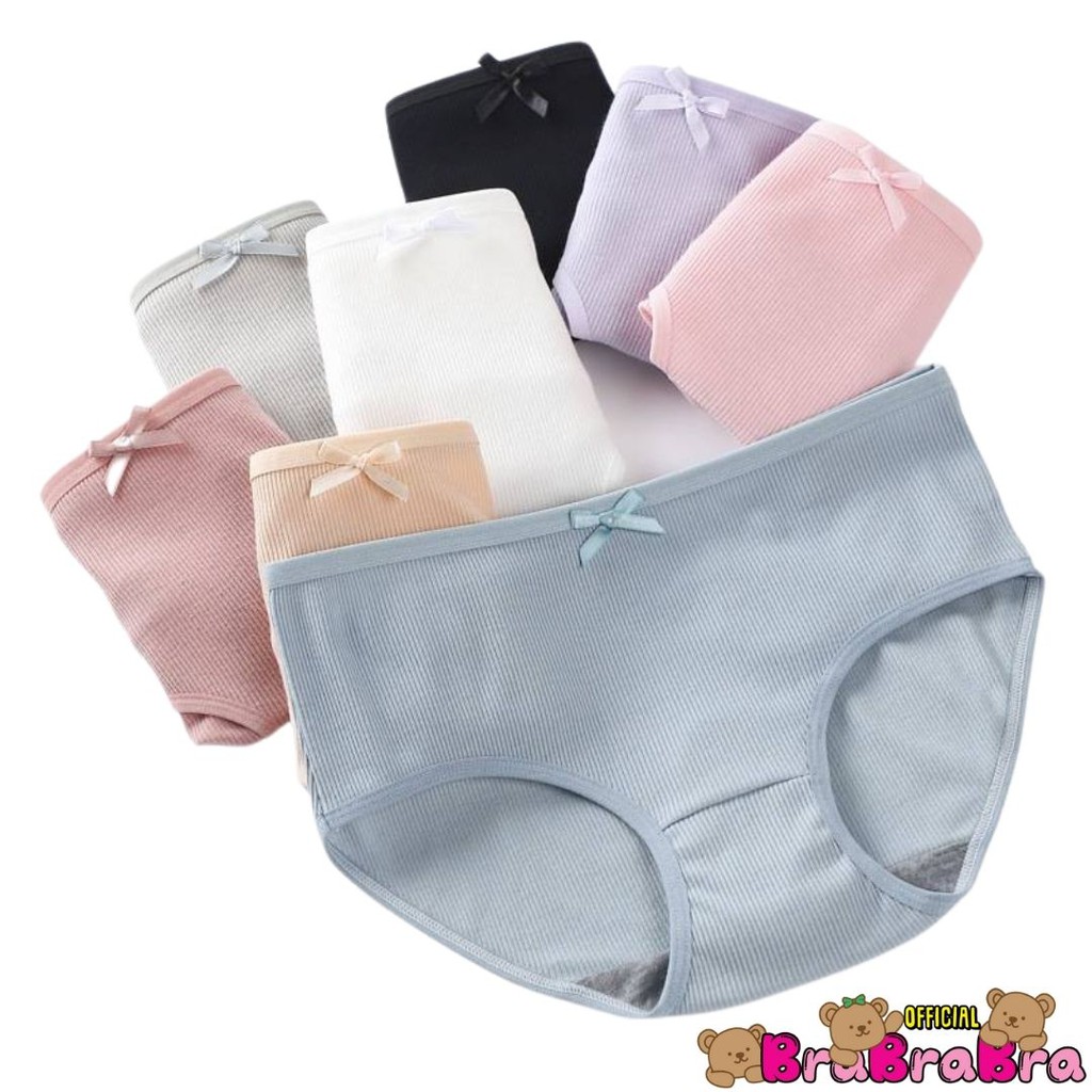 [ส่งจากไทย] 𝑩𝒓𝒂𝑩𝒓𝒂𝑩𝒓𝒂  #p-037 pastel panties กางเกงใน สีพาสเทล น่ารัก