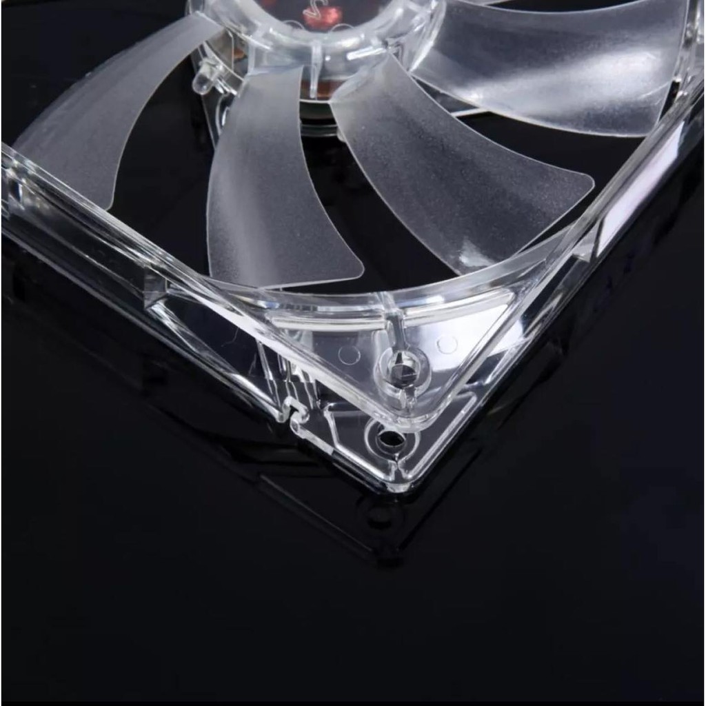LED Light PC Computer CPU Cooling Cooler Case Fan 4Pin DC 12V 120mm(สี ...