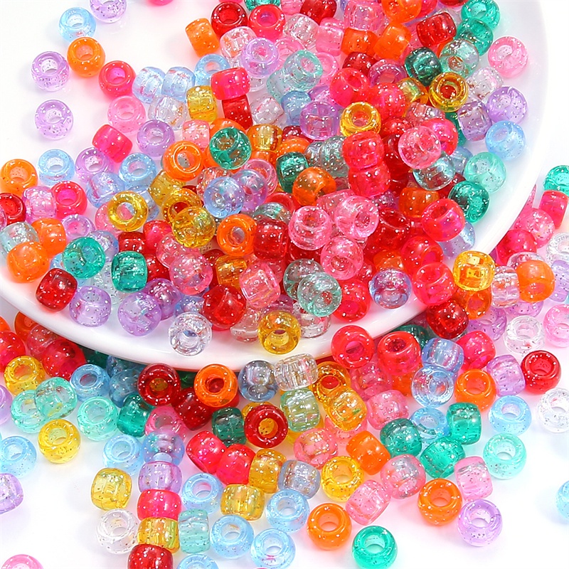 ลูกปัดอะคริลิค ทรงกลม ขนาด 4 มม. สีแคนดี้ สําหรับทําเครื่องประดับ DIY จํานวน 500 ชิ้น