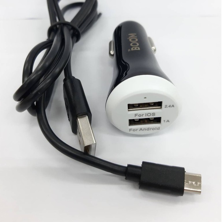BOOM Car Charger + Android Charging Cable YD-45-DC
