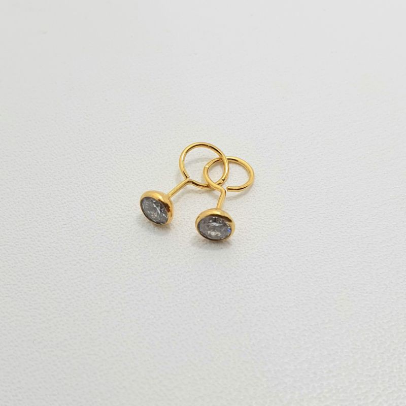 1/4 Gram Toge Model Light Gold ต่างหูเด็ก