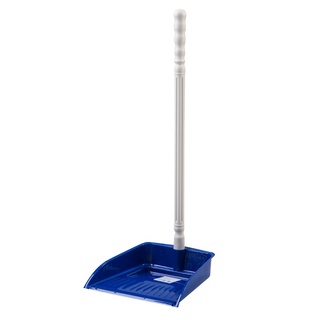 ที่โกยผงพลาสติกด้ามกลม สีน้ำเงิน NCL ไม้กวาด ที่โกยผง Plastic dustpan with round handle, blue NCL