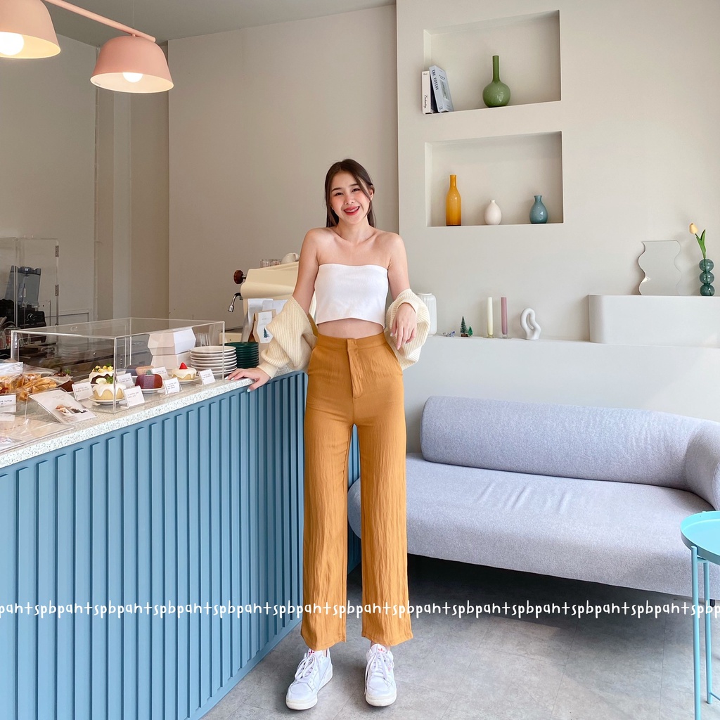 Pbpants SALE🎉LINEN TROUSERS กางเกงขาบานผ้าลินิน