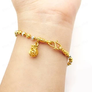 สร้อยข้อมือสแตนเลส สร้อยข้อมือ สองกษัตริย์พร้อมจี้ถุงทอง นำโชค เพื่อความเป็นศิริมงคล # 77 ☁️