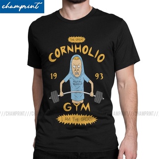 【100% cotton】เสื้อยืดแขนสั้น พิมพ์ลายการ์ตูน Cornholios Gym Beavis and Butthead 90s สไตล์วินเทจ สําหรับผู้ชาย