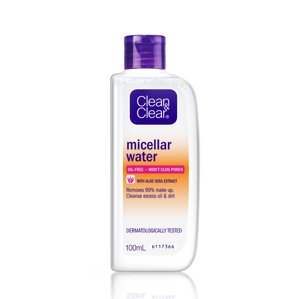 Clean & Clear Micellar Water 100ml คลีน แอนด์ เคลียร์ ไมเซล่าวอเตอร์ 100 มล