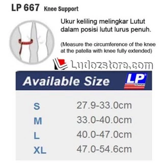 LP Leg Sleeve - Knee Support (667) ผ้ายืดรัดกล้ามเนื้อ รัดขา รัดเข่า (สีดำ) (1 ข้าง)