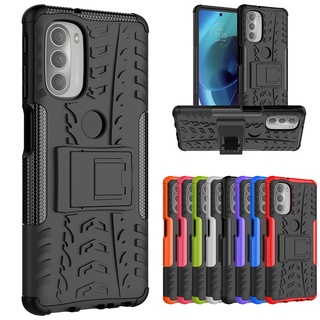 เคสโทรศัพท์มือถือไฮบริด กันกระแทก พร้อมขาตั้ง สําหรับ Motorola Moto G51 G41 G71 5G
