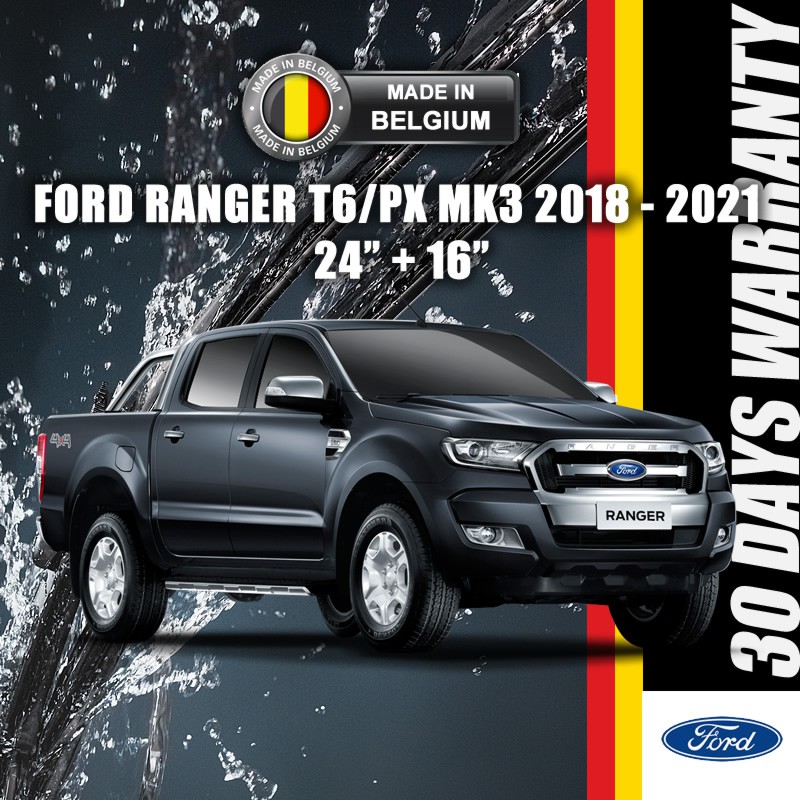 ใบปัดน้ําฝน Ford Ranger T6 PX3 Shenzo ผลิตในเบลเยียมใบปัดน้ําฝนด้านหน้า