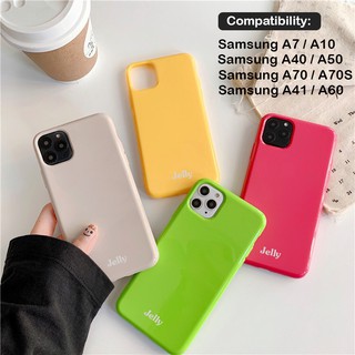 Jelly เคสสี TPU หลังเงา for Samsung A7/A40/A50/A70S/A70/A10/A41/A60