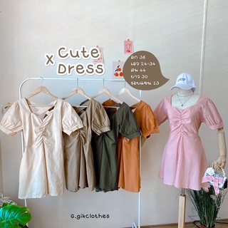 X cute dress|มินิเดรสแขนดอลลี่โชว์หลัง