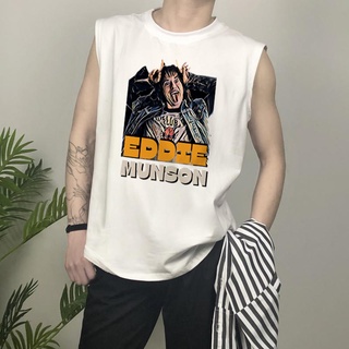 เสื้อยืดแขนกุด พิมพ์ลาย Stranger Things Season 4 Hellfire Club Eddie Munson สําหรับผู้หญิง