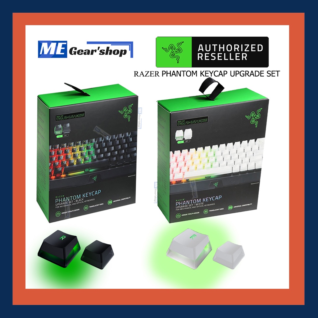 พร้อมส่ง Razer PHANTOM KEYCAP UPGRADE SET ขาว/ดำ ของแท้ 1000% ของใหม่