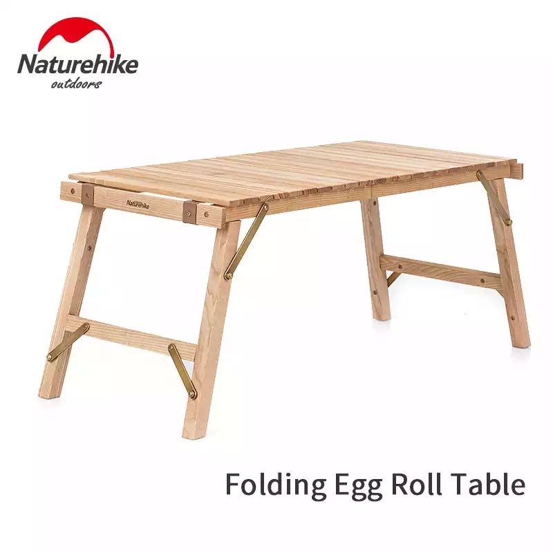 Naturehike egg roll table   โต๊ะพับแคมป์ปิ้งOutdoor ไม้แท้ aSH wood พร้อมส่งทันทีจากกทม.