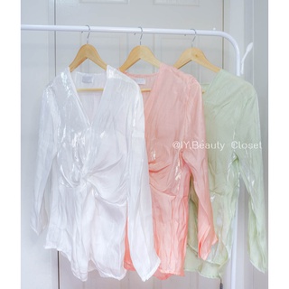 Twist Shirt เสื้อเชิ้ตผู้หญิง designไขว้หน้า สุดเก๋