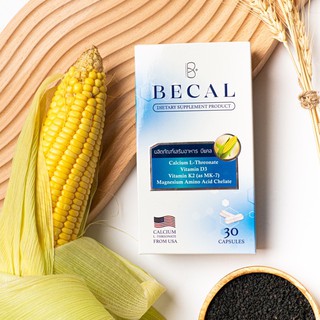 becal แคลเซียมบำรุงกระดูก และฟัน บีแคล BECAL + วิตามินดี3 วิตามินเค2 แมกนีเซียม สังกะสี