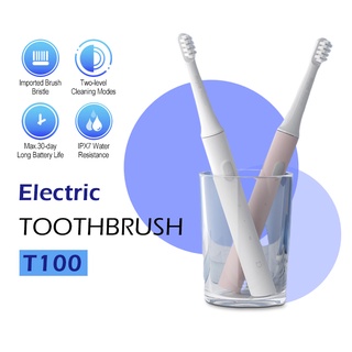 แปรงสีฟันไฟฟ้า Xiaomi กันน้ำ เปลี่ยนหัวได้ แปรงสีฟันเสียวมี่ รุ่นT100 MiJia Sonic Electric Toothbrush  แปรงสีฟันอัตโนมัต